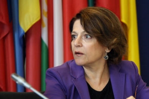 The OSCE Special Representative and Co-ordinator for Combating Trafficking in Human Beings, Maria Grazia Giammarinaro, during a side event at the 13th Alliance against Trafficking in Persons conference, Vienna, 25 June 2013.