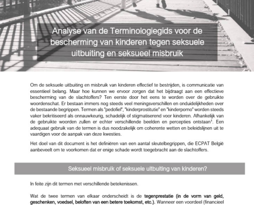 ECPAT België | De Seksuele Uitbuiting Van Kinderen Uitroeien